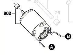 Moteur 10,8V réf. 2 609 005 784 pour KEO Bosch